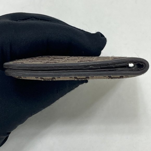 CELINE Macadam Card Holder Case Wallet Purse Brown Canvas - Picture 5 of 16